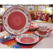 KC-00198/ceramic plate set/round shape/porcelain set